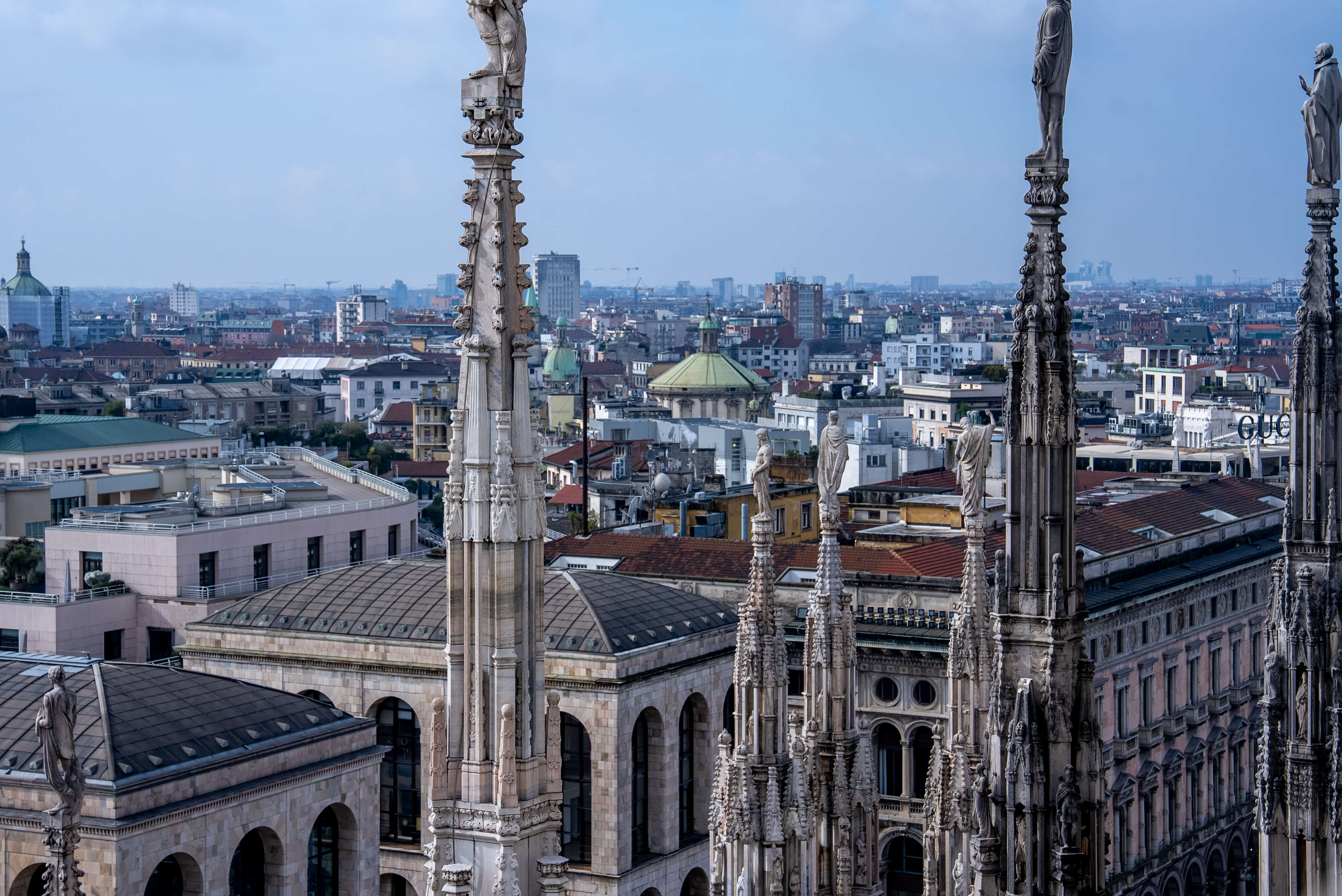 リフトで大聖堂の屋上に